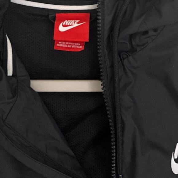 Nike Hooded Windbreaker Black Full Zip Dadcore All Season Jacket Men's Small - Picture 3 of 3